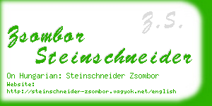 zsombor steinschneider business card